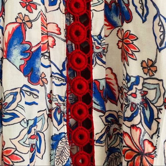 Ella Moss Folktale Boho Floral Swing Tunic Dress - Picture 5 of 6